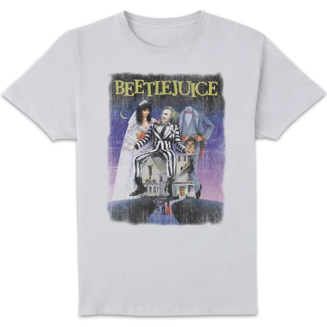 Beetlejuice Distressed Poster T-Shirt - Weiß