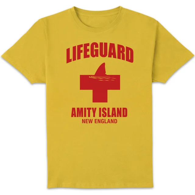 Der Weiße Hai Amity Island Lifeguard T-Shirt - Gelb