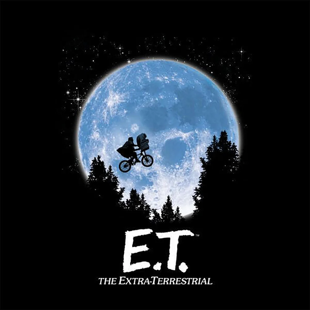 ET Moon Silhouette Damen T-Shirt - Schwarz - S Bild 1