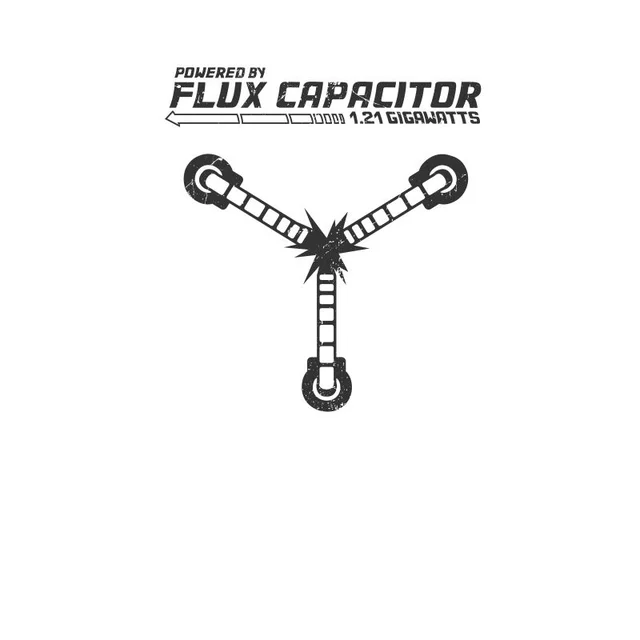 Zurück In Die Zukunft PoweRot By Flux Capacitor T-Shirt - Weiß