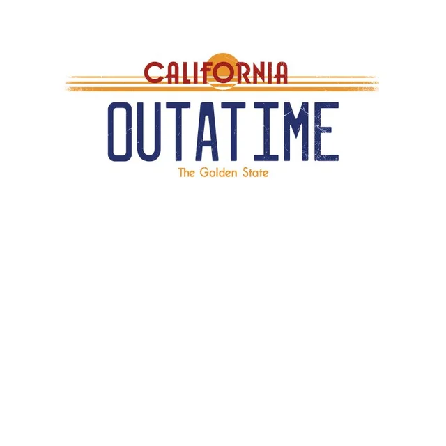 Zurück In Die Zukunft Outatime Plate T-Shirt - Weiß