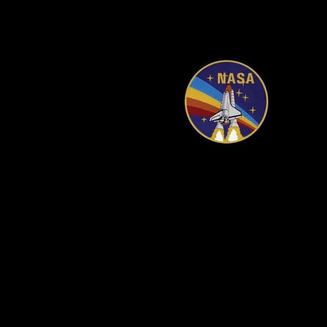 NASA Vintage Rainbow Shuttle T-Shirt - Schwarz