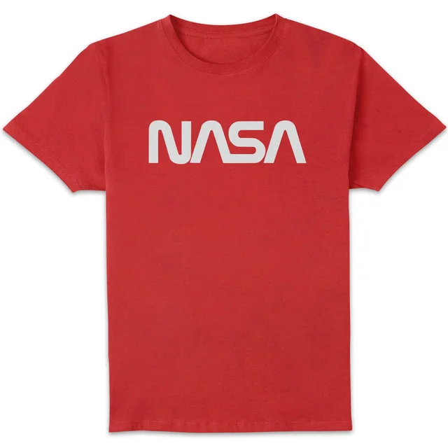NASA Worm Weiß Logotype T-Shirt - Rot