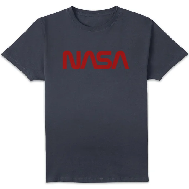 NASA Worm Rot Logotype T-Shirt - Navy Blau