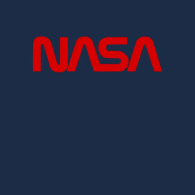 NASA Worm Rot Logotype T-Shirt - Navy Blau