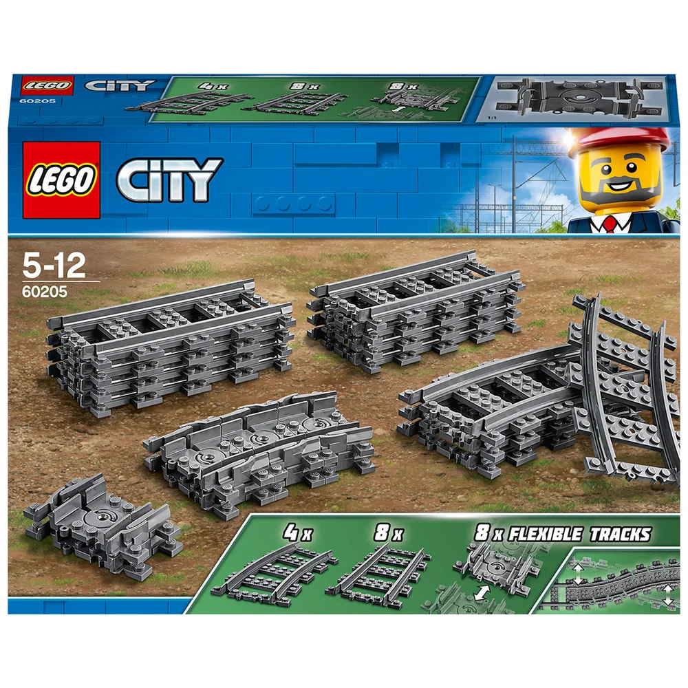 LEGO 60205 City Schienen, 20 Stück, Erweiterungsset, Kinderspielzeug Bild 1