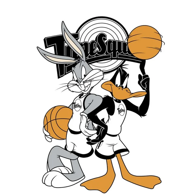 Space Jam Bugs Und Daffy Time Squad Herren T-Shirt - Weiß