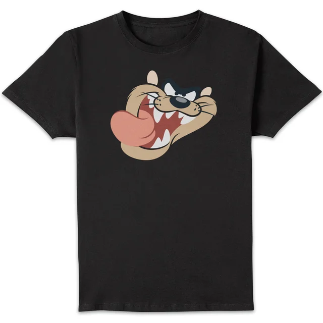 Looney Tunes Taz Gesicht Herren T-Shirt - Schwarz