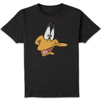 Looney Tunes Daffy Duck Gesicht Herren T-Shirt - Schwarz