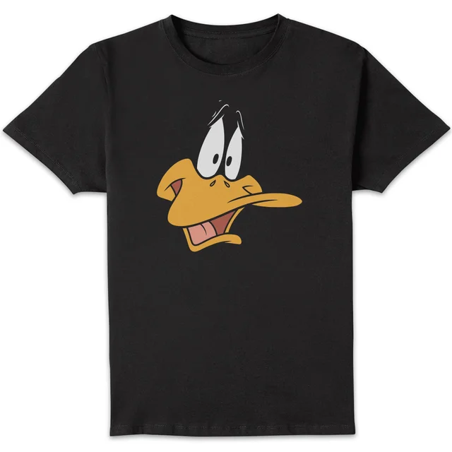 Looney Tunes Daffy Duck Gesicht Herren T-Shirt - Schwarz