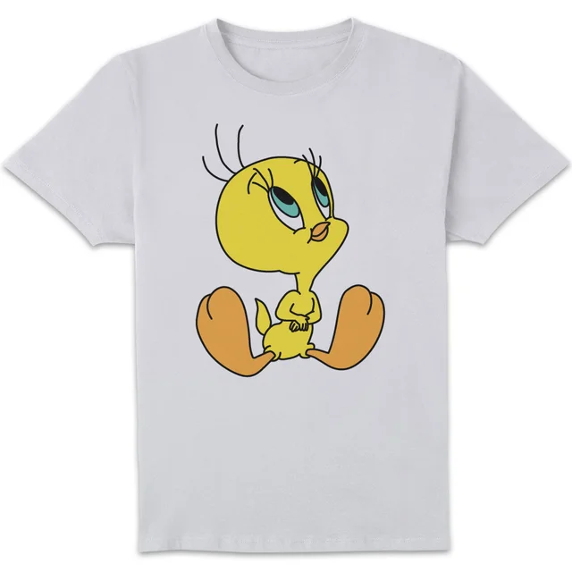 Looney Tunes Tweety Sitting Herren T-Shirt - Weiß