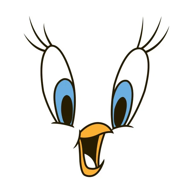 Looney Tunes Tweety Gesicht Herren T-Shirt - Weiß