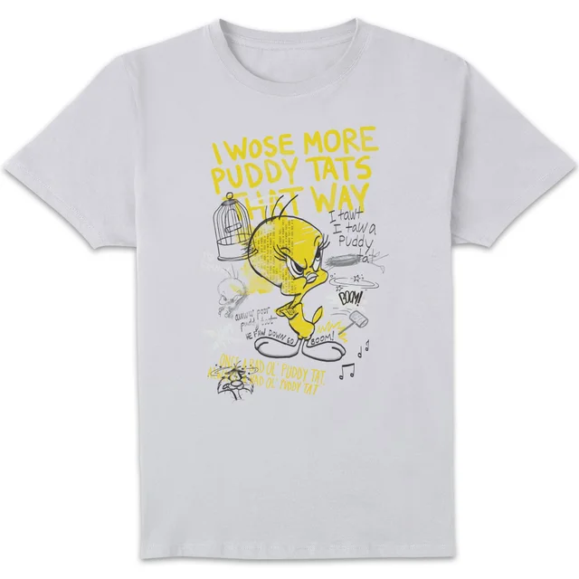 Looney Tunes Tweety Pie More Puddy Tats Herren T-Shirt - Weiß