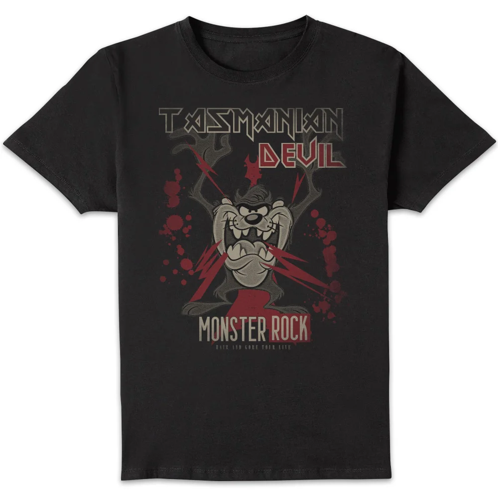 Looney Tunes Taz Monster Rock Herren T-Shirt - Schwarz - S Bild 1