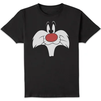 Looney Tunes Sylvester Big Gesicht Herren T-Shirt - Schwarz