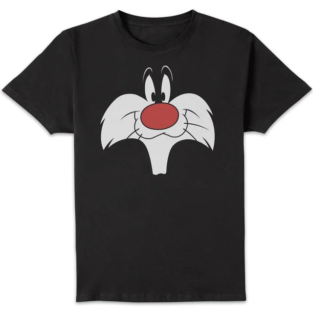Looney Tunes Sylvester Big Gesicht Herren T-Shirt - Schwarz