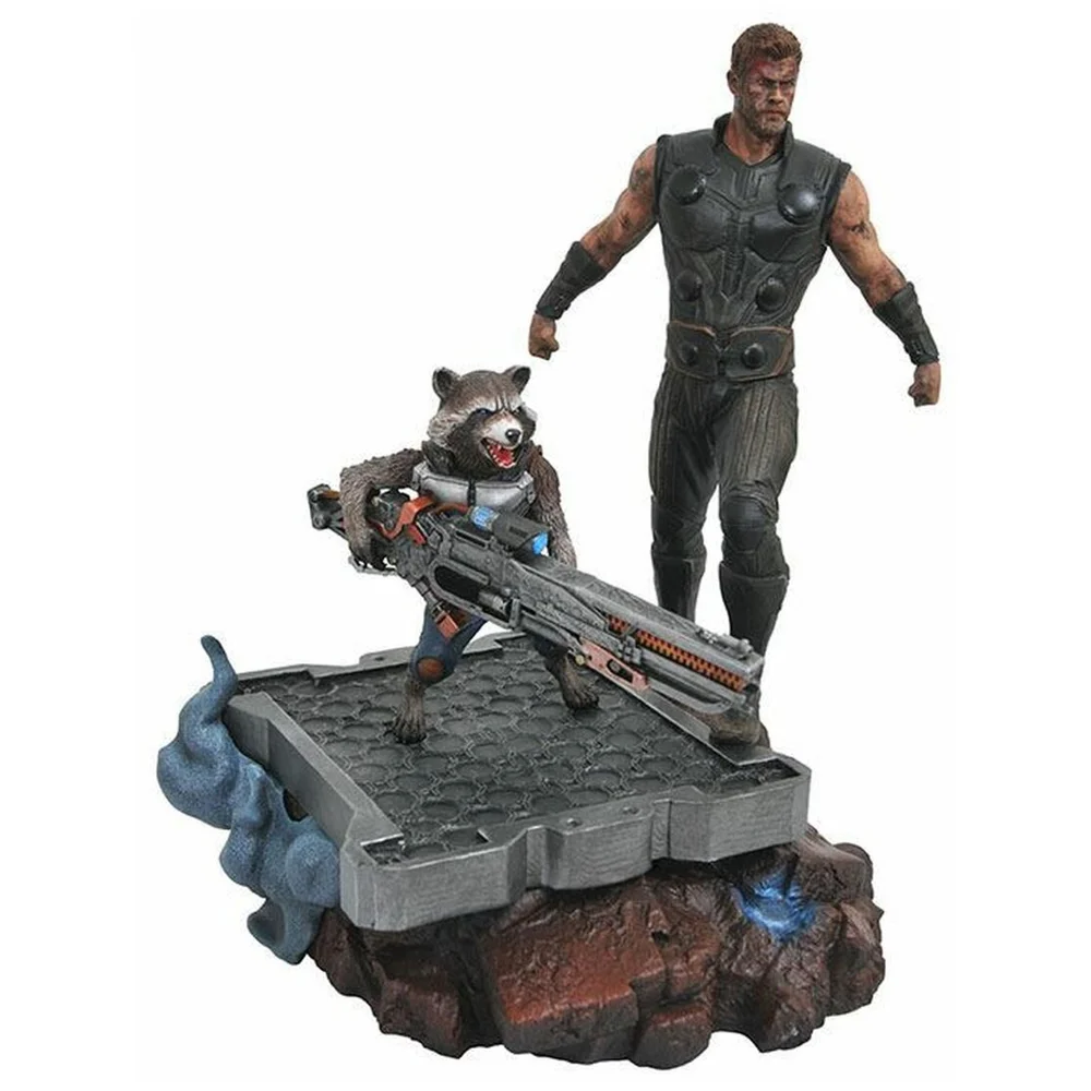 Diamond Select Marvel Premier Collection Statue - Thor And Rocket Bild 1
