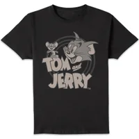 Tom & Jerry Circle Herren T-Shirt - Schwarz