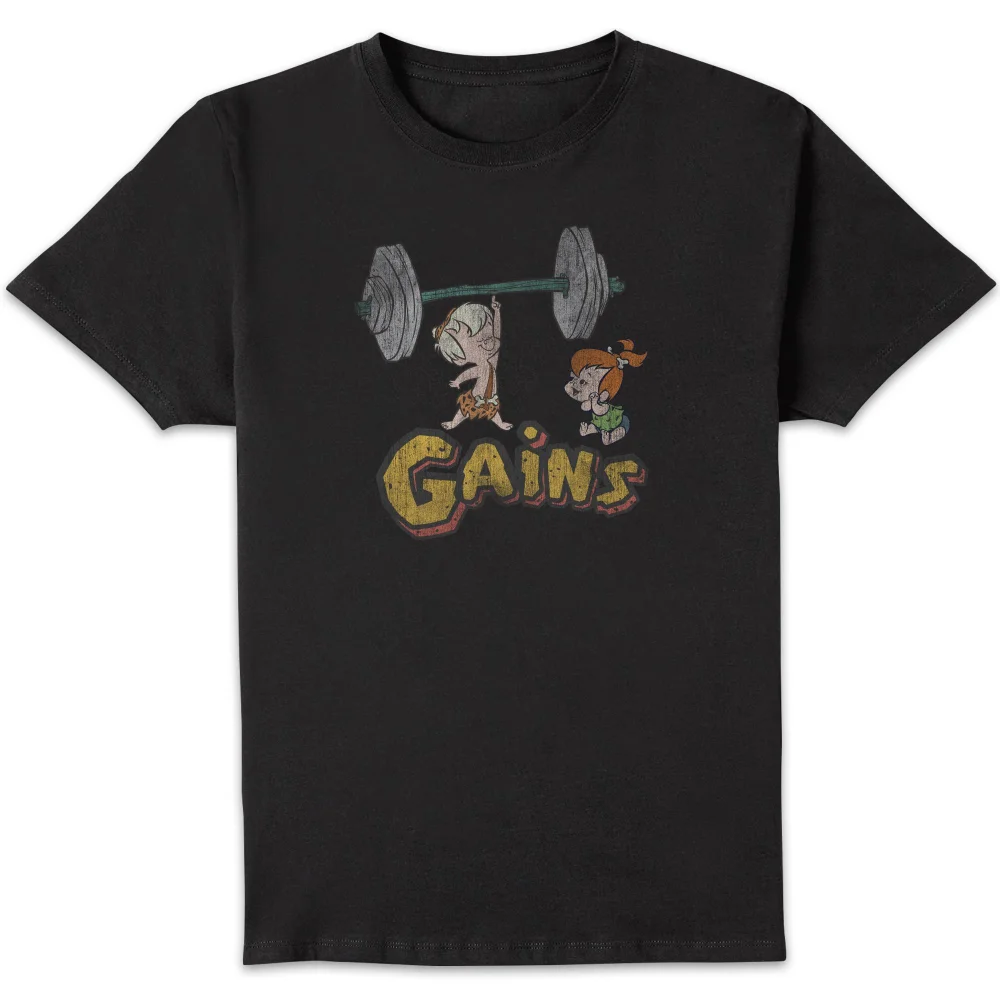 Familie Feuerstein Distressed Bam Bam Gains Herren T-Shirt - Schwarz - S Bild 1