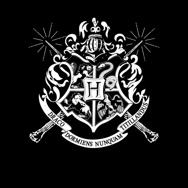 Harry Potter Hogwarts House Crest Herren T-Shirt - Schwarz