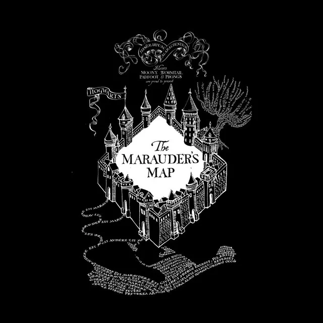 Harry Potter The Marauder's Map Herren T-Shirt - Schwarz