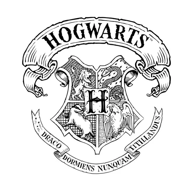 Harry Potter Hogwarts Crest Herren T-Shirt - Weiß