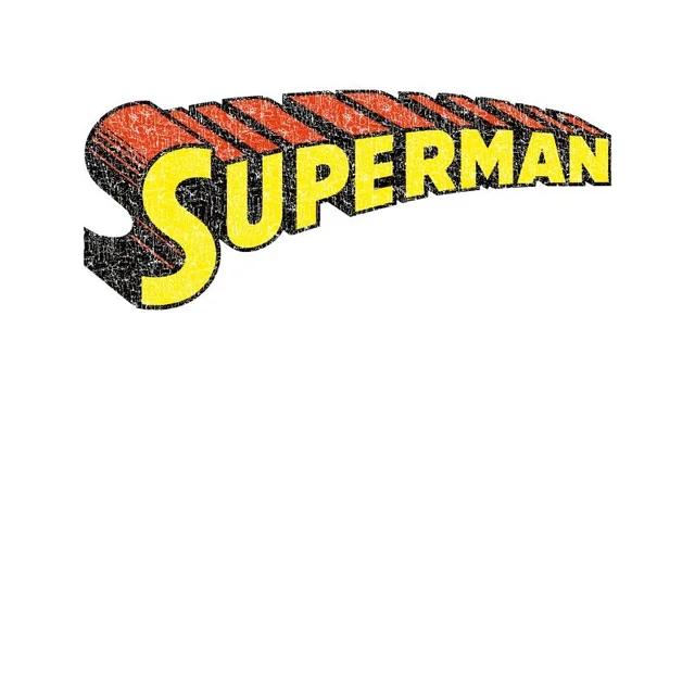 DC Superman Telescopic Crackle Logo Herren T-Shirt - Weiß
