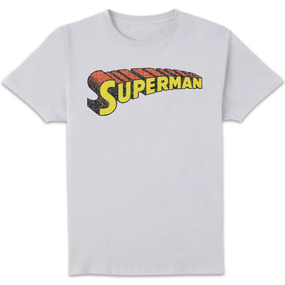 DC Superman Telescopic Crackle Logo Herren T-Shirt - Weiß - S Bild 1