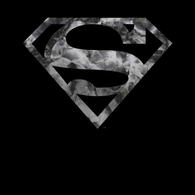 DC Originals Marble Superman Logo Herren T-Shirt - Schwarz
