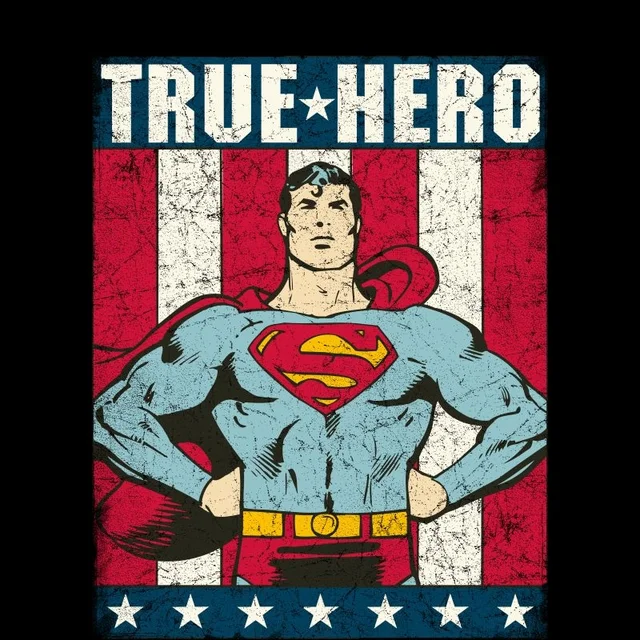 DC Originals Superman True Hero Herren T-Shirt - Schwarz