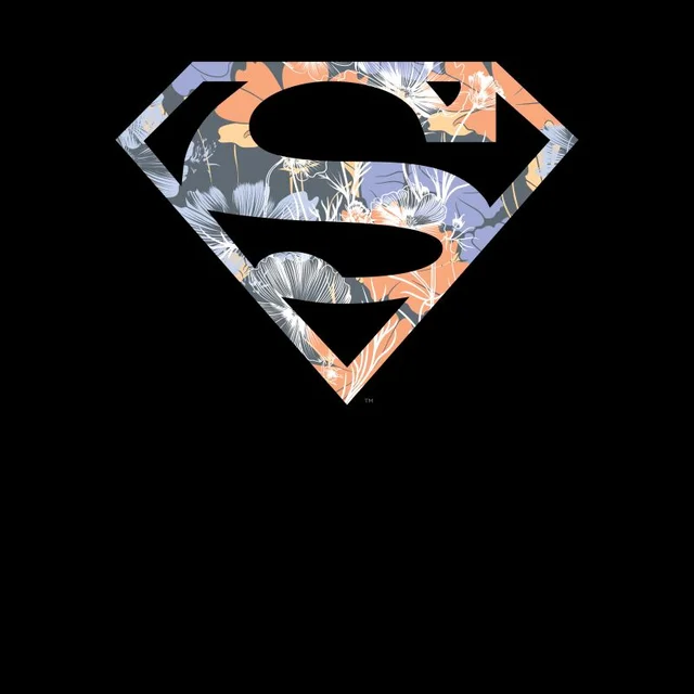 DC Originals Floral Superman Herren T-Shirt - Schwarz