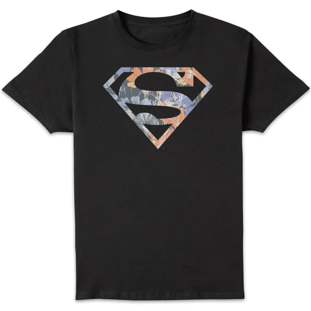 DC Originals Floral Superman Herren T-Shirt - Schwarz - S Bild 1
