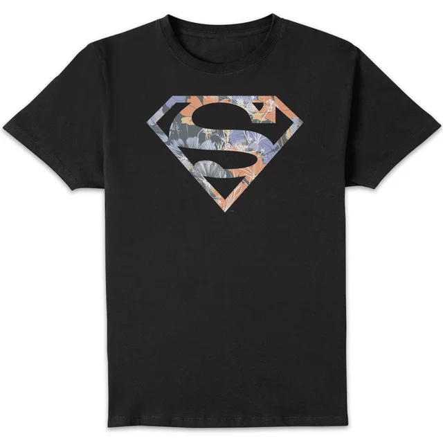 DC Originals Floral Superman Herren T-Shirt - Schwarz