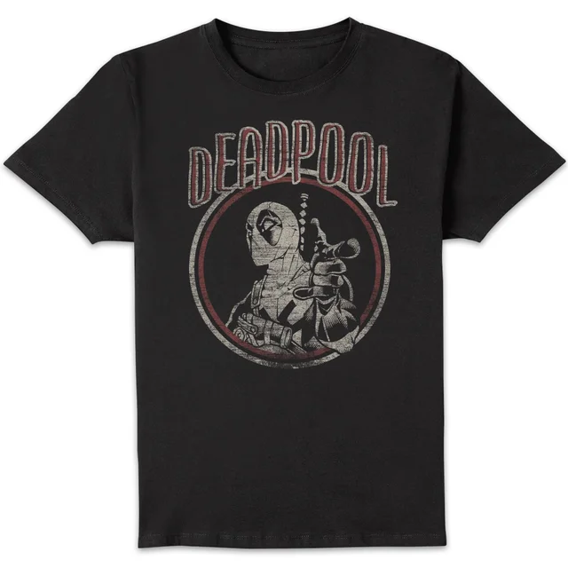 Marvel Deadpool Vintage Circle Männer T-Shirt – Schwarz