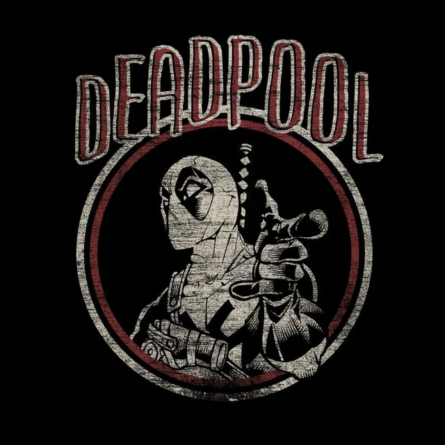 Marvel Deadpool Vintage Circle Männer T-Shirt – Schwarz
