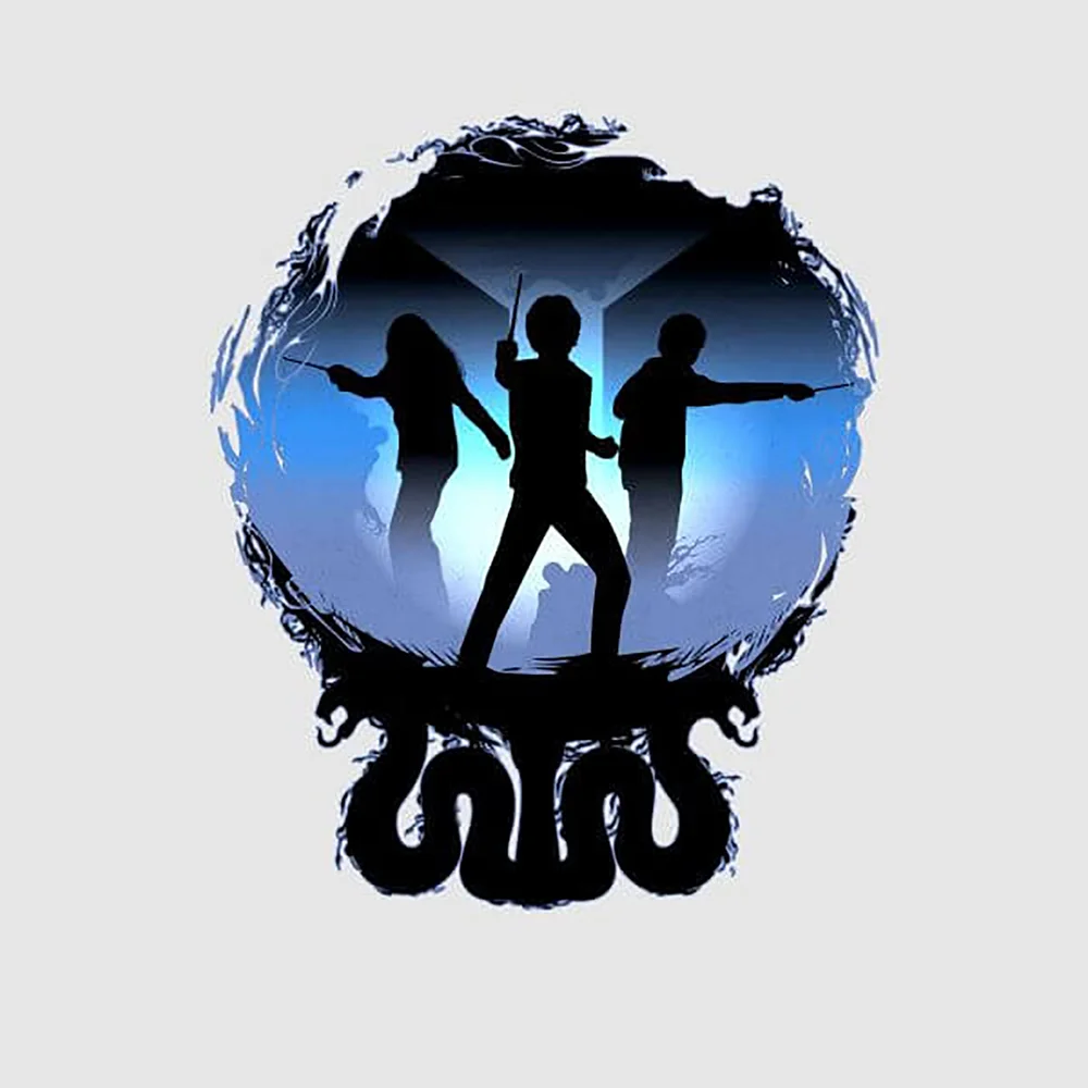 Harry Potter Silhouette Attack Damen T-Shirt - Grau - S Bild 1