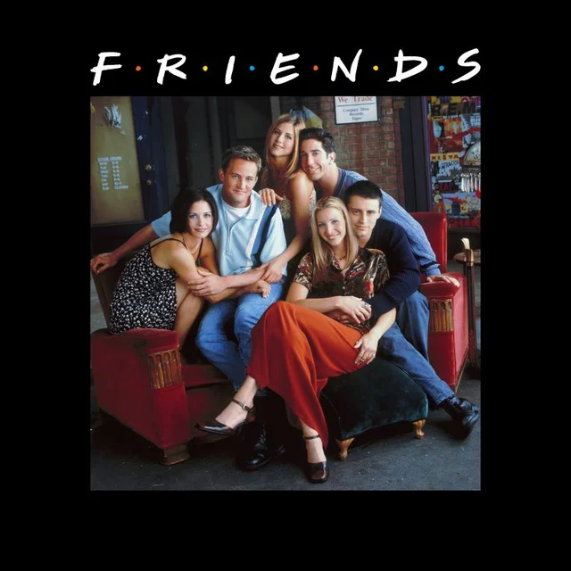 Friends Classic Character Herren T-Shirt - Schwarz