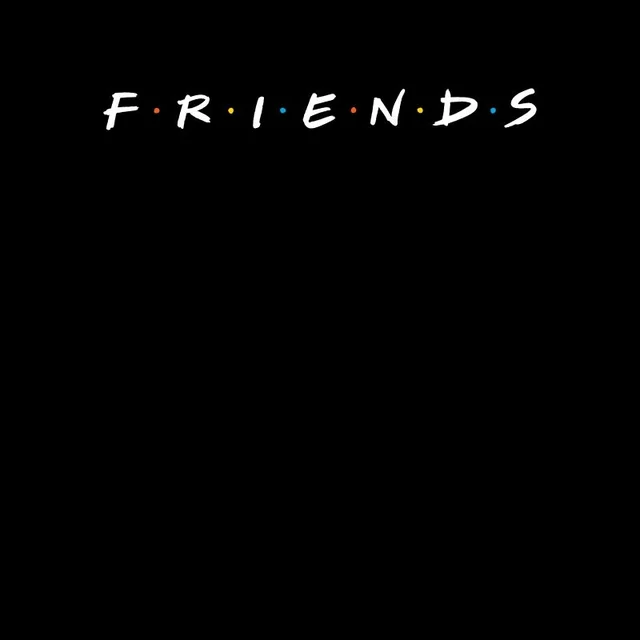 Friends Logo Herren T-Shirt - Schwarz