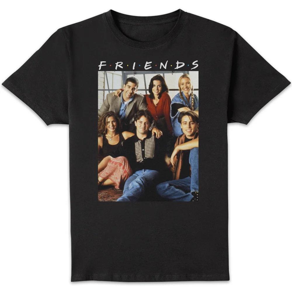 Friends Vintage Character Shot Herren T-Shirt - Schwarz - S Bild 1