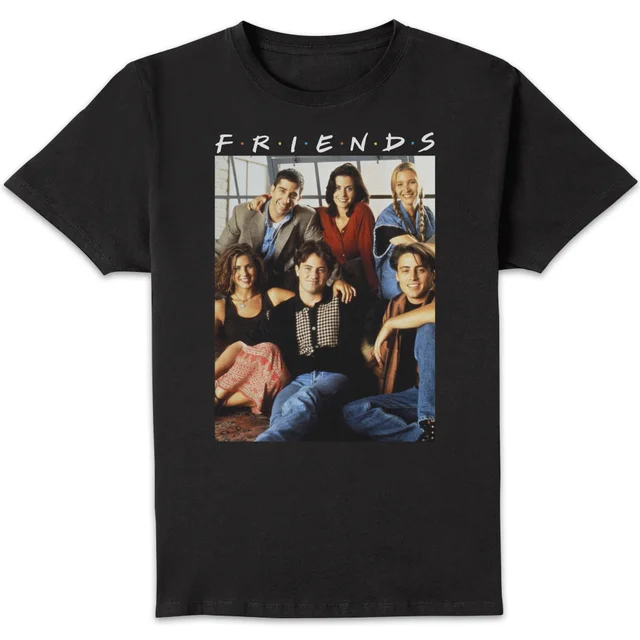 Friends Vintage Character Shot Herren T-Shirt - Schwarz