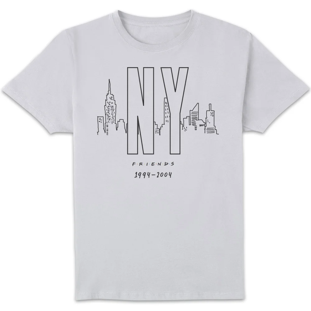 Friends NY Skyline Herren T-Shirt - Weiß - S Bild 1