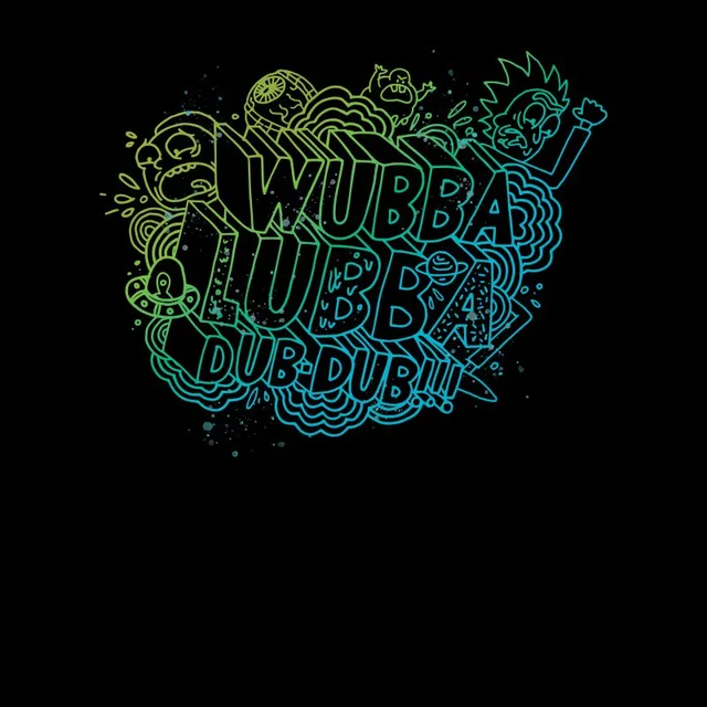 Rick and Morty Wubba Lubba Dub Dub Herren T-Shirt - Schwarz
