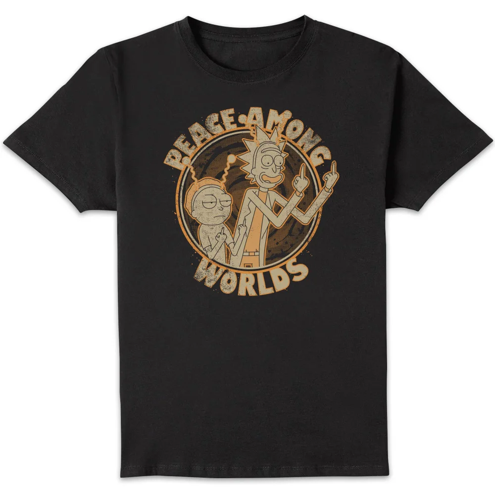 Rick and Morty Peace Among Worlds Herren T-Shirt - Schwarz - S Bild 1