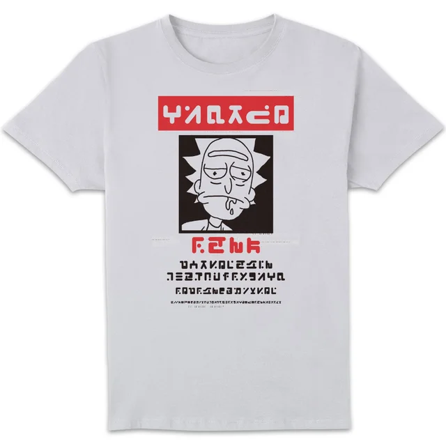 Rick and Morty Wanted Rick Herren T-Shirt - Weiß