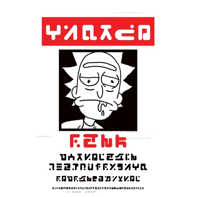 Rick and Morty Wanted Rick Herren T-Shirt - Weiß