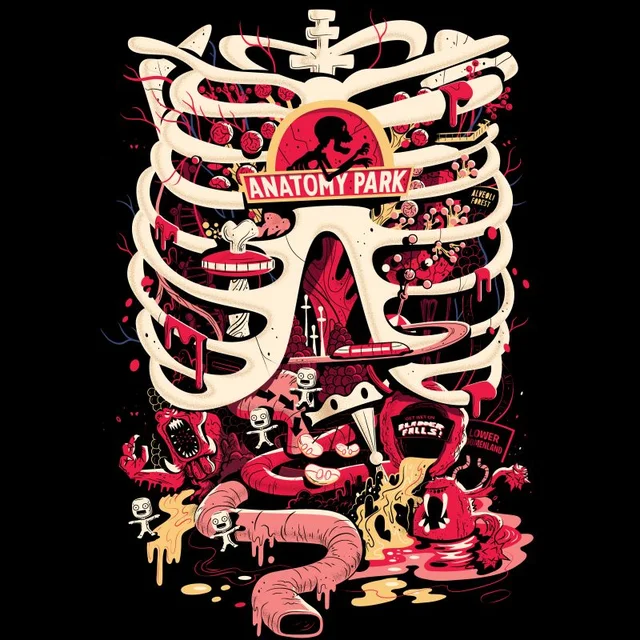 Rick and Morty Anatomy Park Herren T-Shirt - Schwarz