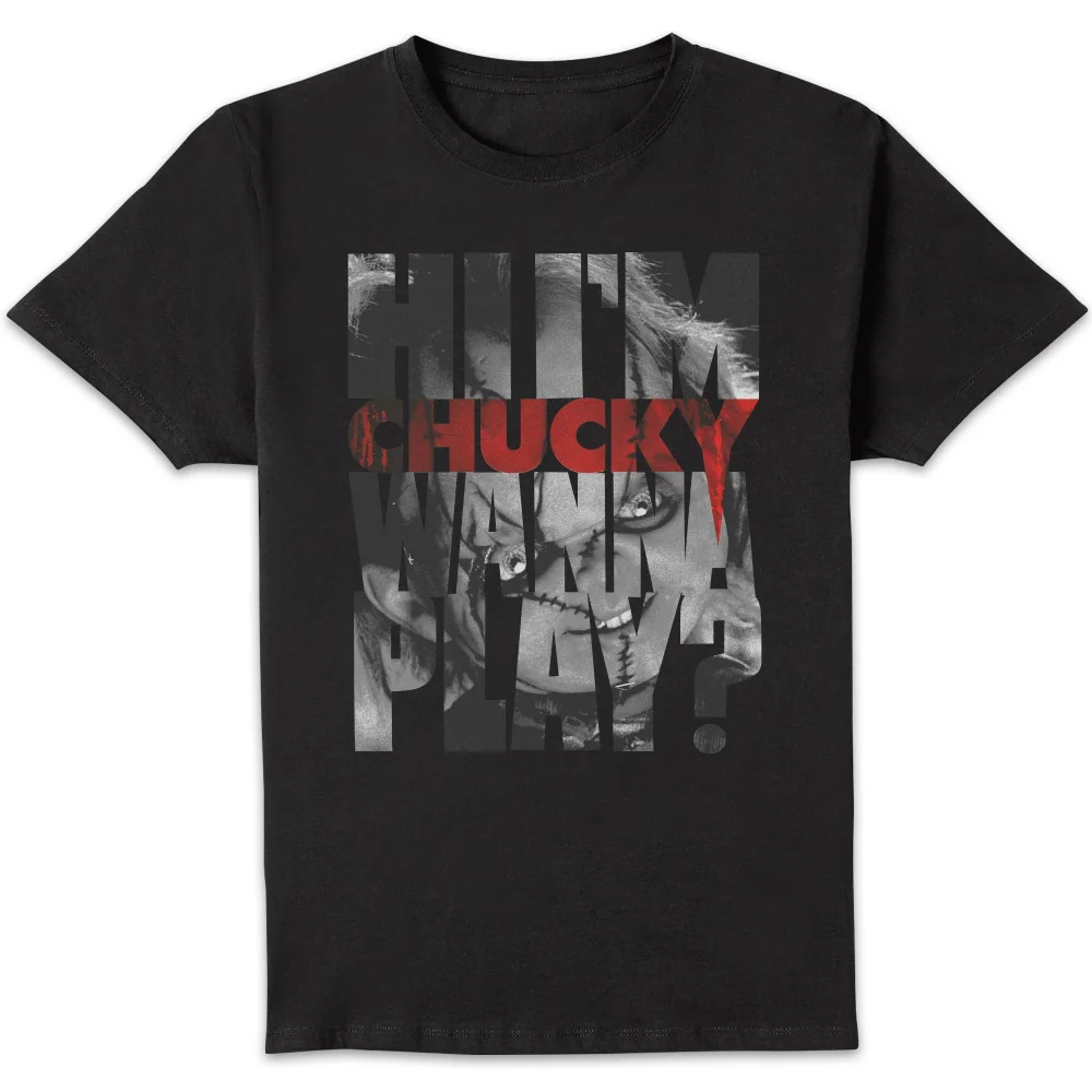 Chucky Typographic Herren T-Shirt - Schwarz - S Bild 1