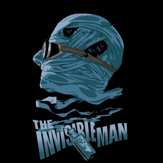 Universal Monsters The Invisible Man Illustrated Herren T-Shirt - Schwarz