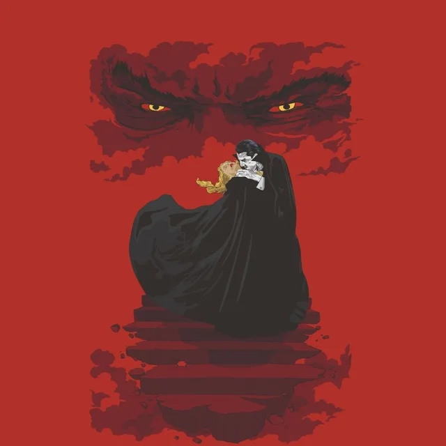 Universal Monsters Dracula Illustrated Herren T-Shirt - Rot