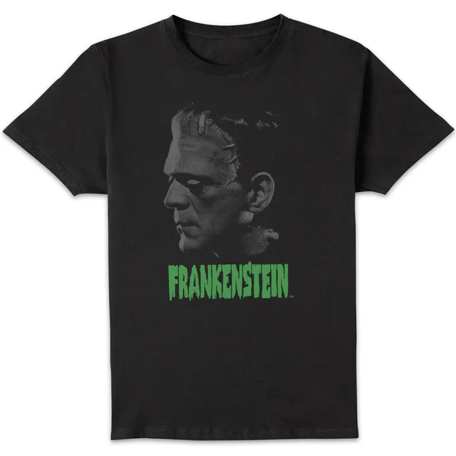 Universal Monsters Frankenstein Grauscale Herren T-Shirt - Schwarz